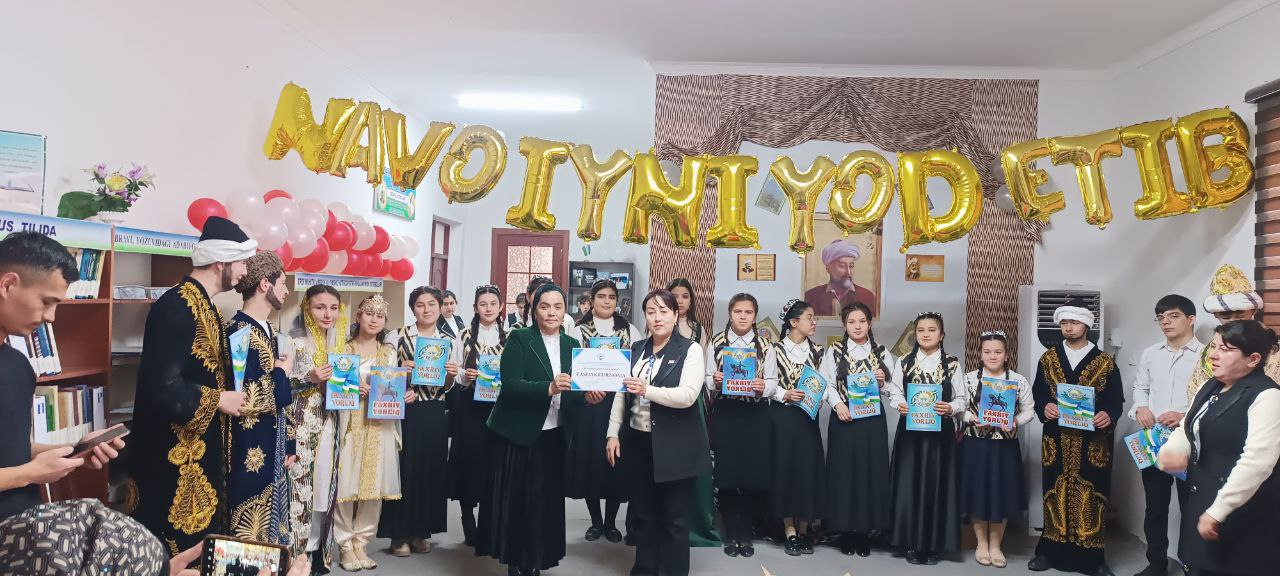 27- maktabda   9-fevral  kuni   Navoiy  tavalludi  munosabati  bilan  o'tkazilgan  ma'naviy  ma'rifiy  tadbir